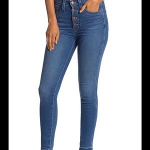 Madewell 10” High Rise Skinny Button Front Sz 26